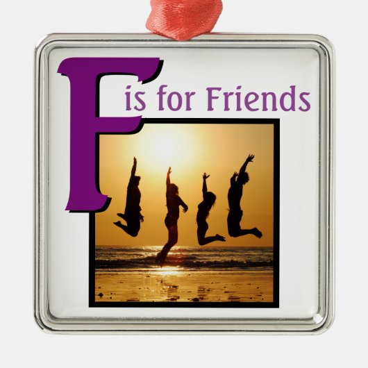 F for Friends メタルオーナメント (正面)
