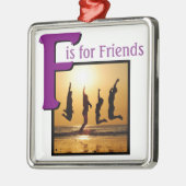 F for Friends メタルオーナメント (左)