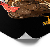 F-gobble-f おかしい感謝祭の七面鳥のユーモア メンズ ウィメンズ ポスター (角)