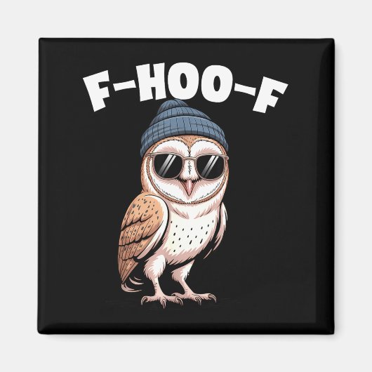F-hoo-f 鳥の面白いミーム グラフィック マグネット (正面)
