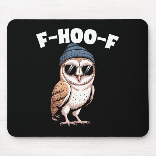 F-hoo-f 鳥 おもしろ ミーム グラフィック マウスパッド (正面)