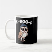 F-hoo-f Funny Bird Meme Graphic  コーヒーマグカップ (左)