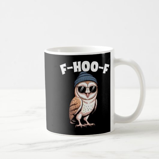 F-hoo-f Funny Bird Meme Graphic  コーヒーマグカップ (右)
