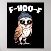 F-hoo-f Funny Bird Meme Graphic ポスター (正面)