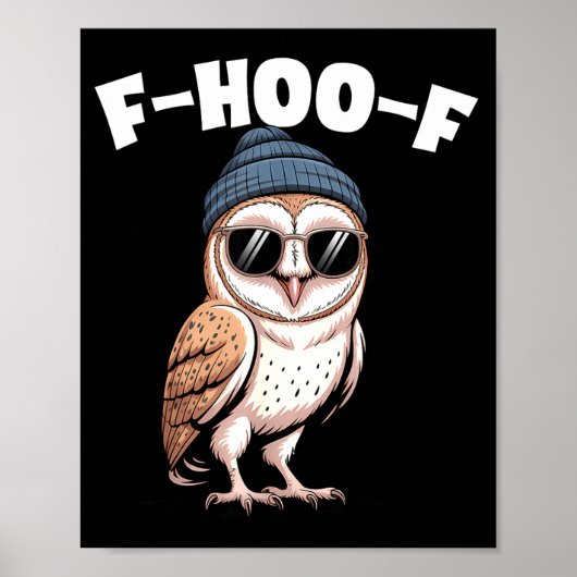 F-hoo-f Funny Bird Meme Graphic  ポスター (正面)