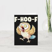 F-hoo-f Owl Meme – Funny Screaming Owl Bird Meme G カード (正面)