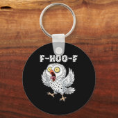 F-hoo-f Owl Meme – Funny Screaming Owl Bird Meme G キーホルダー (正面)