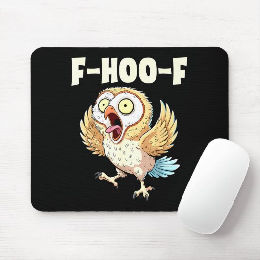 F-hoo-f Owl Meme – Funny Screaming Owl Bird Meme G マウスパッド (マウス)