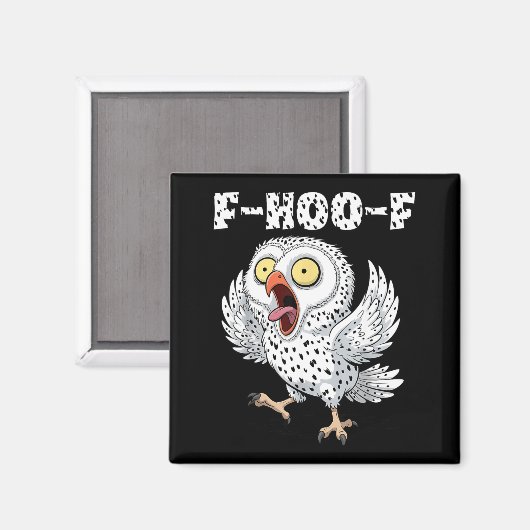 F-hoo-f Owl Meme – Funny Screaming Owl Bird Meme G マグネット (正面/裏面)