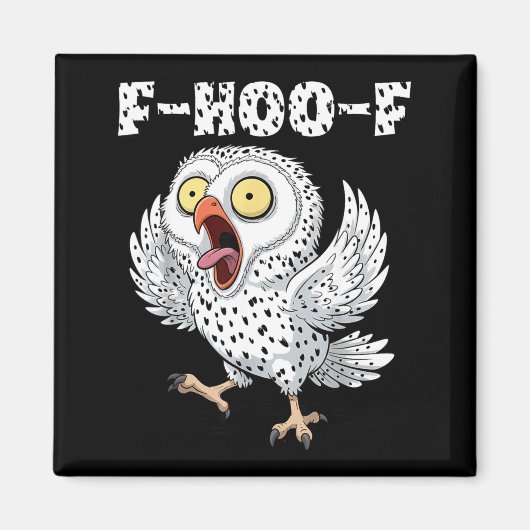 F-hoo-f Owl Meme – Funny Screaming Owl Bird Meme G マグネット (正面)
