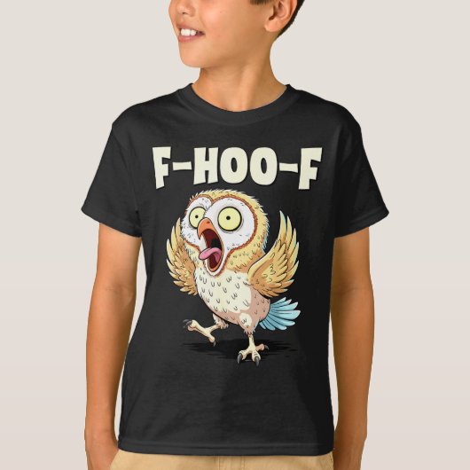 F-hoo-f Owl Meme – Funny Screaming Owl Bird Meme G Tシャツ (正面)