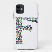 F Initial Gem Design Case-Mate iPhoneケース (裏面)
