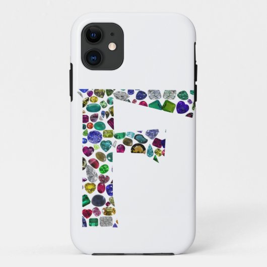 F Initial Gem Design Case-Mate iPhoneケース (裏面)