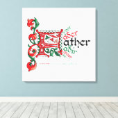 F is for Father キャンバスプリント (インサイチュ (ウッドフロア))