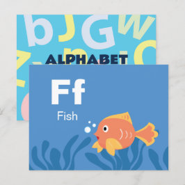 F is for Fish - Alphabet Flash Card ポストカード
