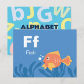 F is for Fish - Alphabet Flash Card ポストカード (正面/裏面)