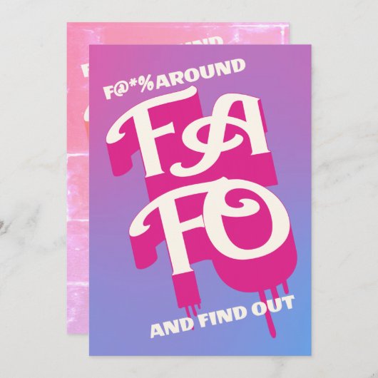 F__Kのまわりにとピンクタイポグラフィの白を見つける シーズンカード (正面/裏面)