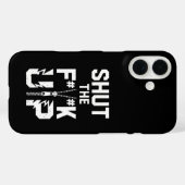 F#%Kアップタイポグラフィグラフィックはっきりしたデザインのシャットダウン Case-Mate iPhoneケース (裏面 (横))