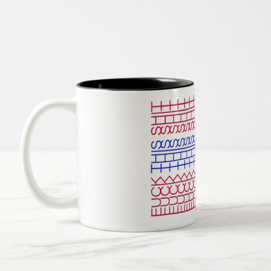 F**k This Shit-隠しメッセージ,面白い 白いコーヒー ツートーンマグカップ (左)