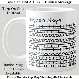 F**k This Shit-Hidden Message 144BW Funny Office ジャンボコーヒーマグカップ