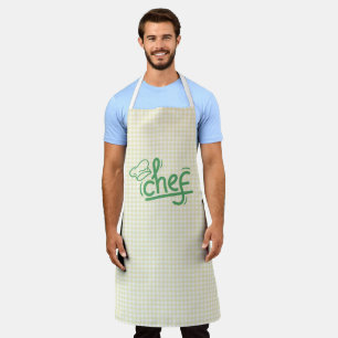 F&L Chef in Gingham All-Overプリントエプロン エプロン