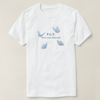 F.L.Y. First Love Yourself バタフライ インスピレーション Tシャツ