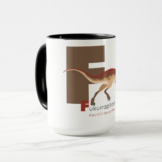 F like Fukuiraptor Mug マグカップ (正面左)