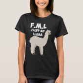 F.M.L. 私のラマの動物愛好家の侮辱のTシャツを膨らませて下さい Tシャツ (正面)