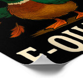 F-quack-f Funny Duck Humor Quote Meme Gift For Men ポスター (角)