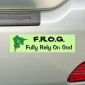 F.R.O.G. 十分に神#1に頼って下さい バンパーステッカー (車上)