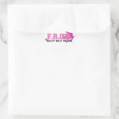 F.R.O.G. – 完全に神に頼る(ピンク) ラウンドシール (バッグ)