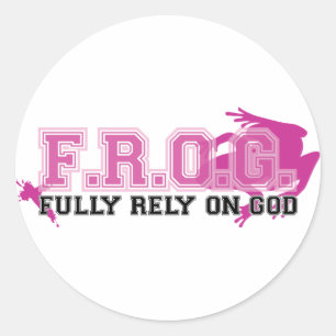 F.R.O.G. – 完全に神に頼る(ピンク) ラウンドシール