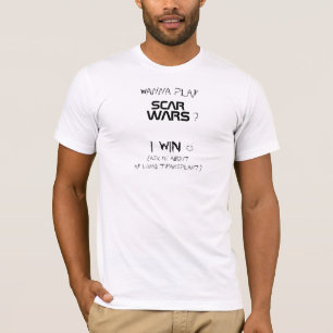 f) ScarWars -人の白によって合われるT Tシャツ