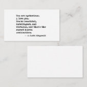 F Scott Fitzgerald Quote 名刺 (正面/裏面)