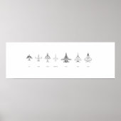 F-Series Fighter Outlines ポスター (正面)