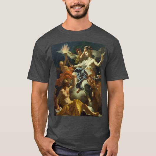 F. Solimena - Aurora Taking Leave of Tithonus Tシャツ (正面)