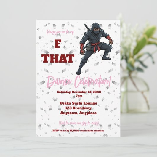 F that Ninja Divorce Party 招待状 (スタンド正面)