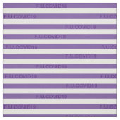 F.U.COVID19紫のストライプ ファブリック (見本)