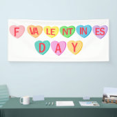 F VALENTINE'S DAY – キャンディハートバナー 横断幕 (トレードショー)