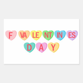 F VALENTINE'S DAY – キャンディハートバナー 長方形シール