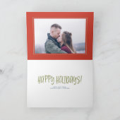 FaのLaのラマのかわいく図解入りの、写真付きのな休日の挨拶状 シーズンカード (内部)