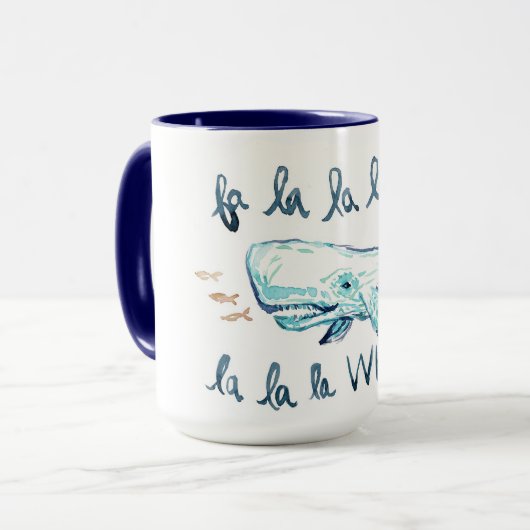 FAのLAのLAのクジラの沿岸休日のプリント マグカップ (正面左)