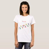FaのLaのLaのクリスマスの照明のひも Tシャツ (正面フル)