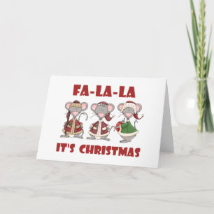 FaのLaのLaのクリスマスのTシャツおよびギフト シーズンカード