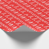 FAのLAのLAのLAの黒く及び赤い印刷のクリスマス ラッピングペーパー (角)