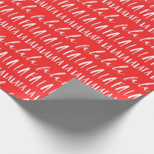 FAのLAのLAのLAの黒く及び赤い印刷のクリスマス ラッピングペーパー (角)