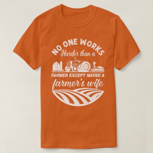 Faを除けば農家ほど勉強する人はいない Tシャツ (デザイン正面)