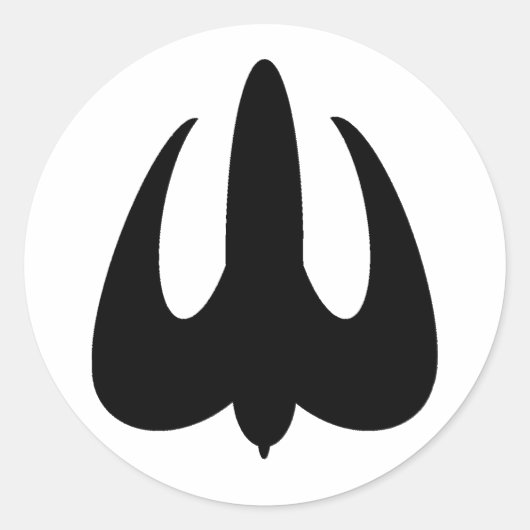 FAブラックロゴラウンドステッカー ラウンドシール (正面)