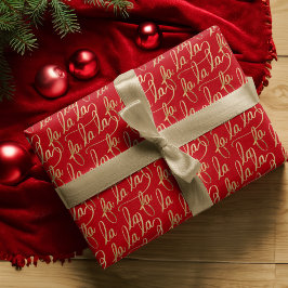 Faラエレガントスタイポグラフィ金ゴールドとホワイト ラッピングペーパー