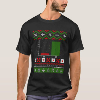 Faラグラフ醜いセーター数学先生for Christma Tシャツ